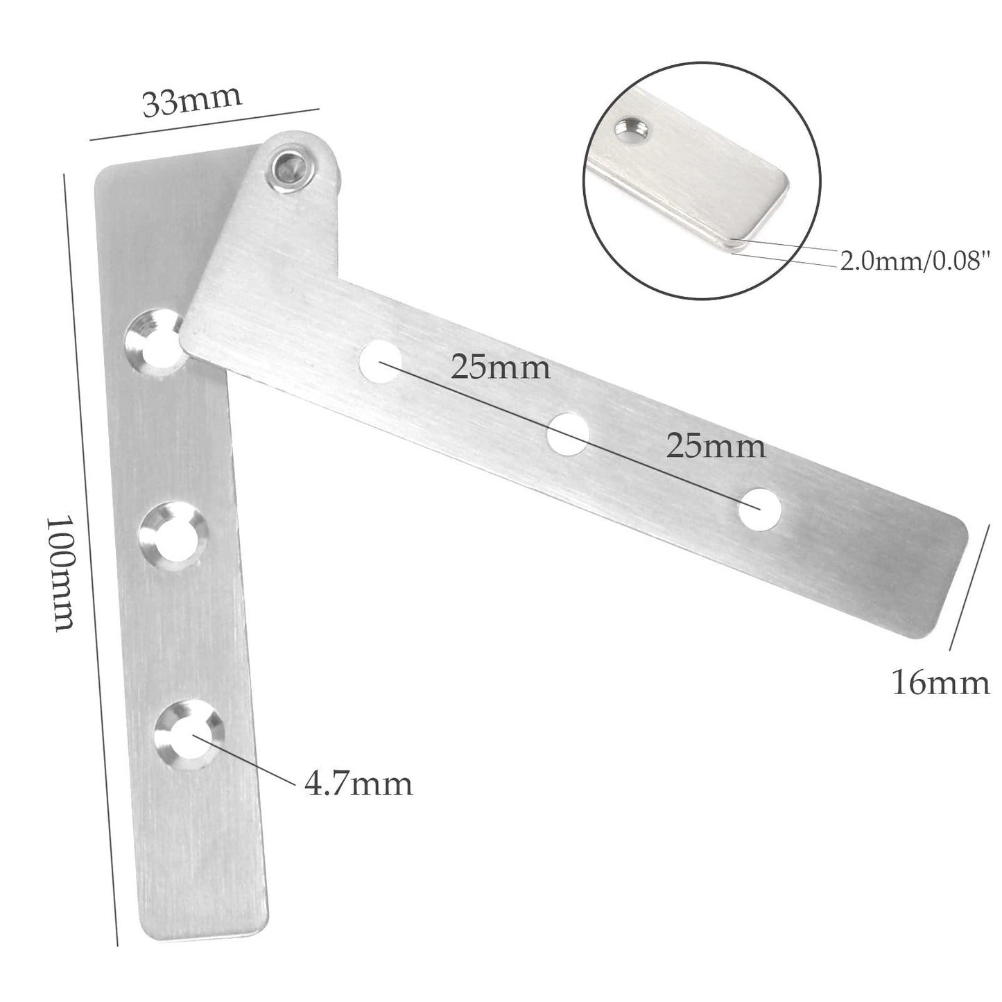 TamBee Pivot Hinges Offset Knife Hinges 8Pcs 4inch - TamBee