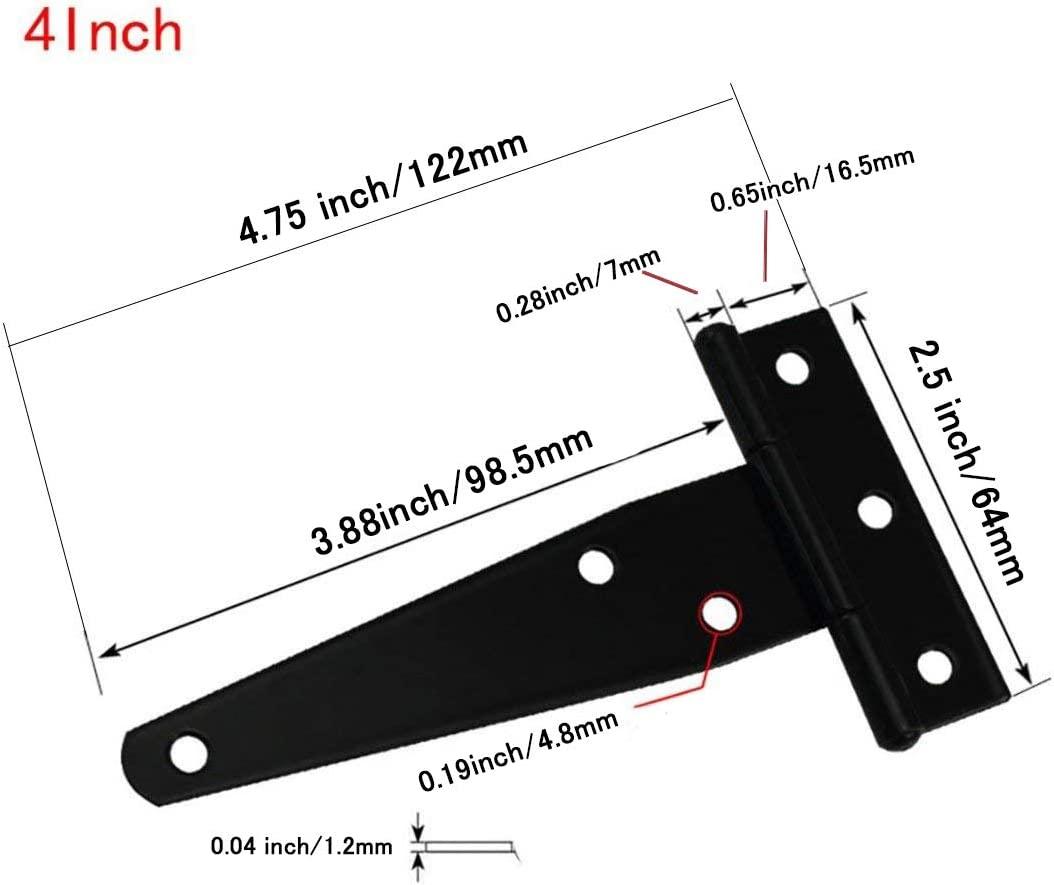 TamBee T Hinge Decorative Hinges 4inch - TamBee