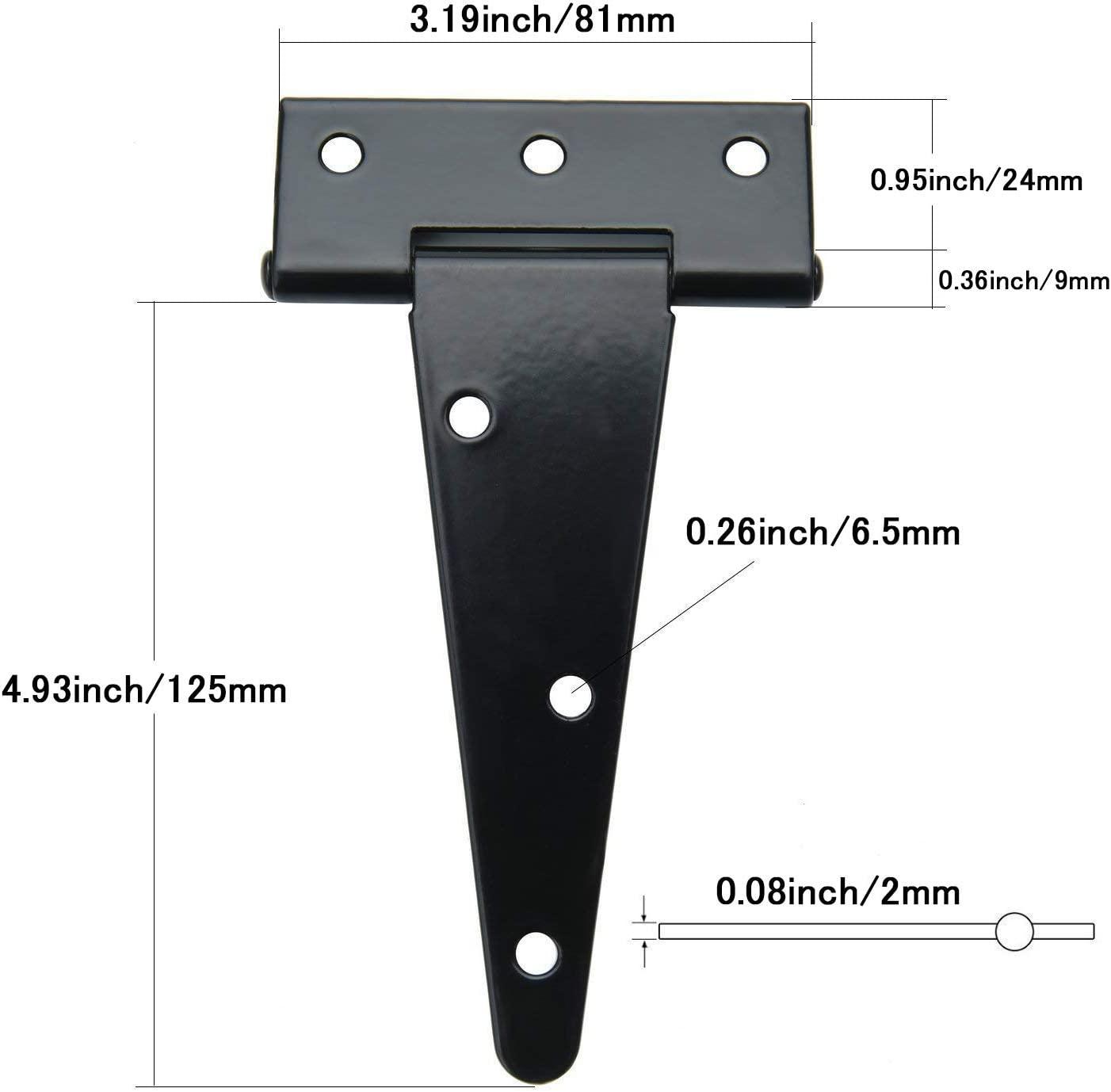 TamBee T Hinge Decorative Hinges 5Inch - TamBee